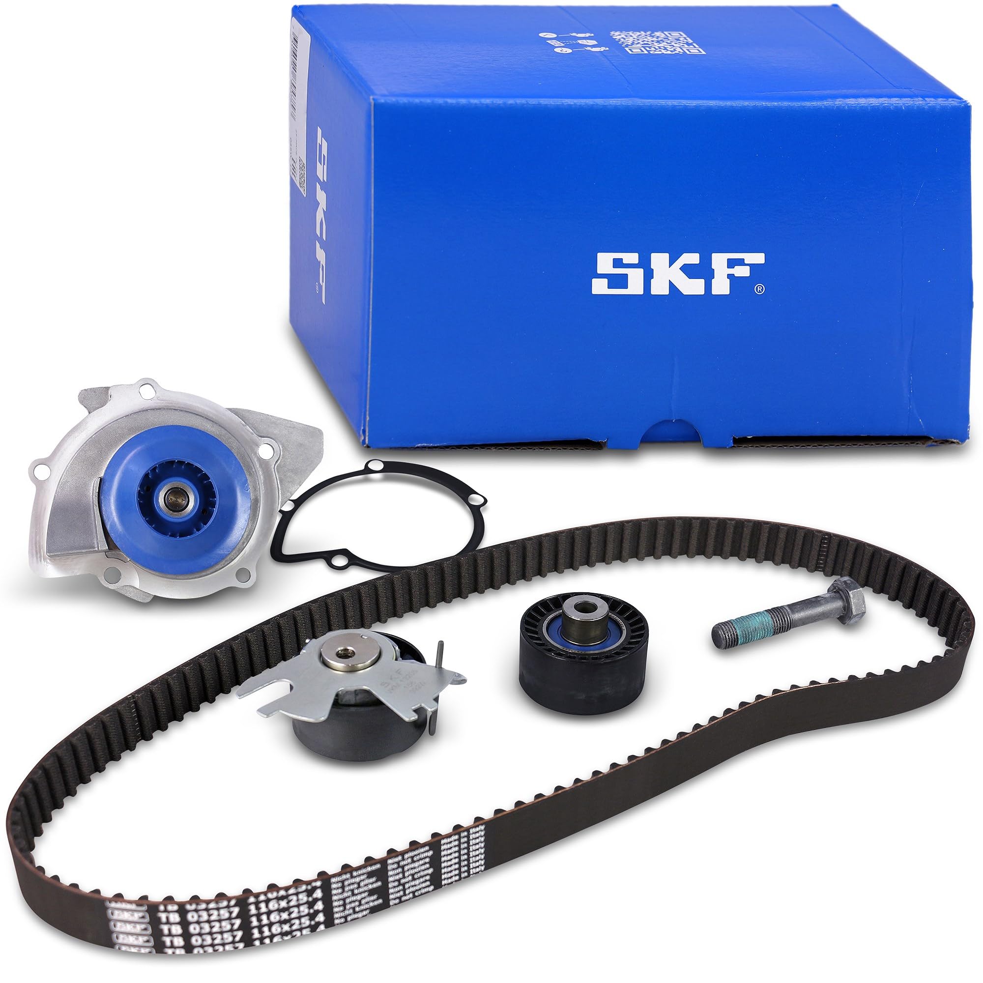 Kit Tendicinghia SKF VKMC 03257 Con Pompa Acqua - Per Sostituzione Completa Cinghia Distribuzione - Foto 2