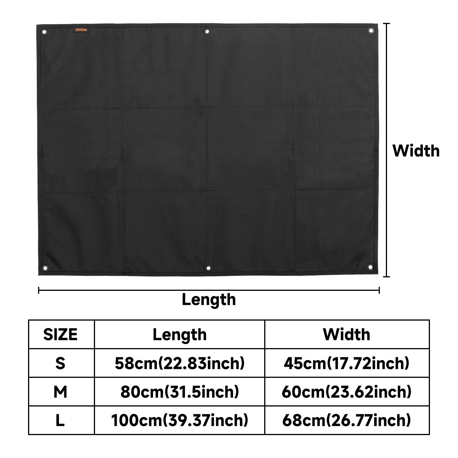 EXCELLENT ELITE SPANKER Panneau d'affichage de patchs tactiques Panneau de support de patch militaire pliable(BLK,L)