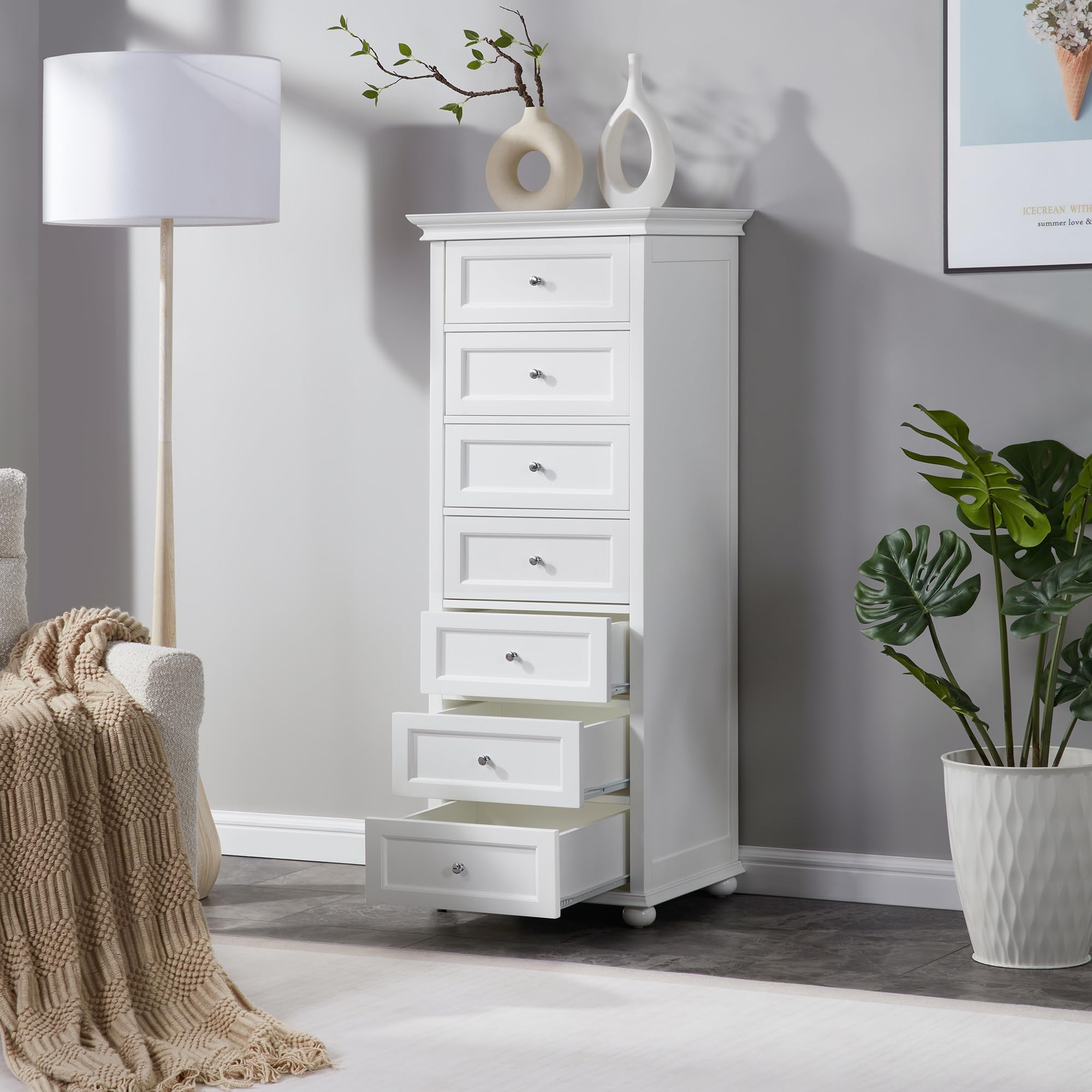 Amazon.com: Tall White Dresser for Bedroom with 7 Drawers, 52