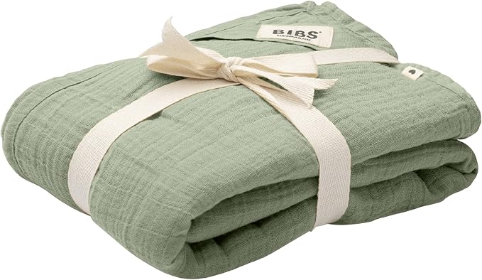Bibs Nursery,Bedding,Blankets & Swaddlers,Swaddles Bibs Muslin Swaddle Wrap. Newborn Blanket, 100% Organic Cotton Muslin, 120x120 cm, Sage