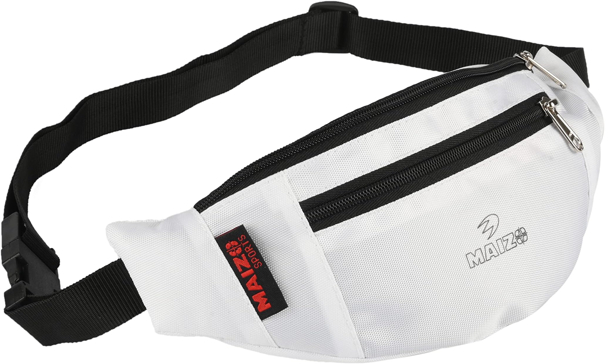 MAIZORegular Waist Bag/Fanny Pack/Shoulder Bag/Small Bag for Boys & Girls (White)