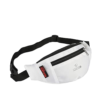 MAIZO Regular Waist Bag/Fanny Pack/Shoulder Bag/Small Bag for Boys & Girls (White)