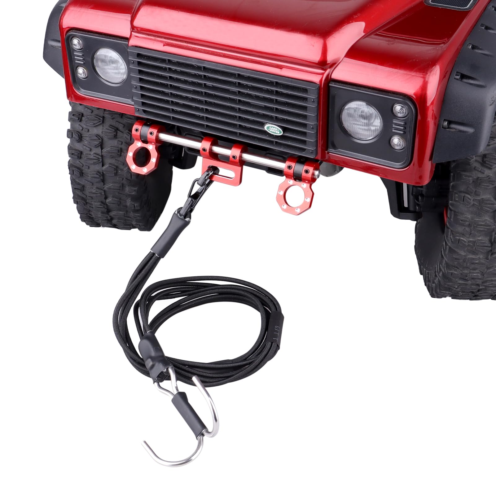 HobbyPark Adjustable Bumper Mounts Front & Rear for Traxxas TRX4 Axial SCX10 Element Enduro Redcat Gen 8 Gen7 Crawler (Red)