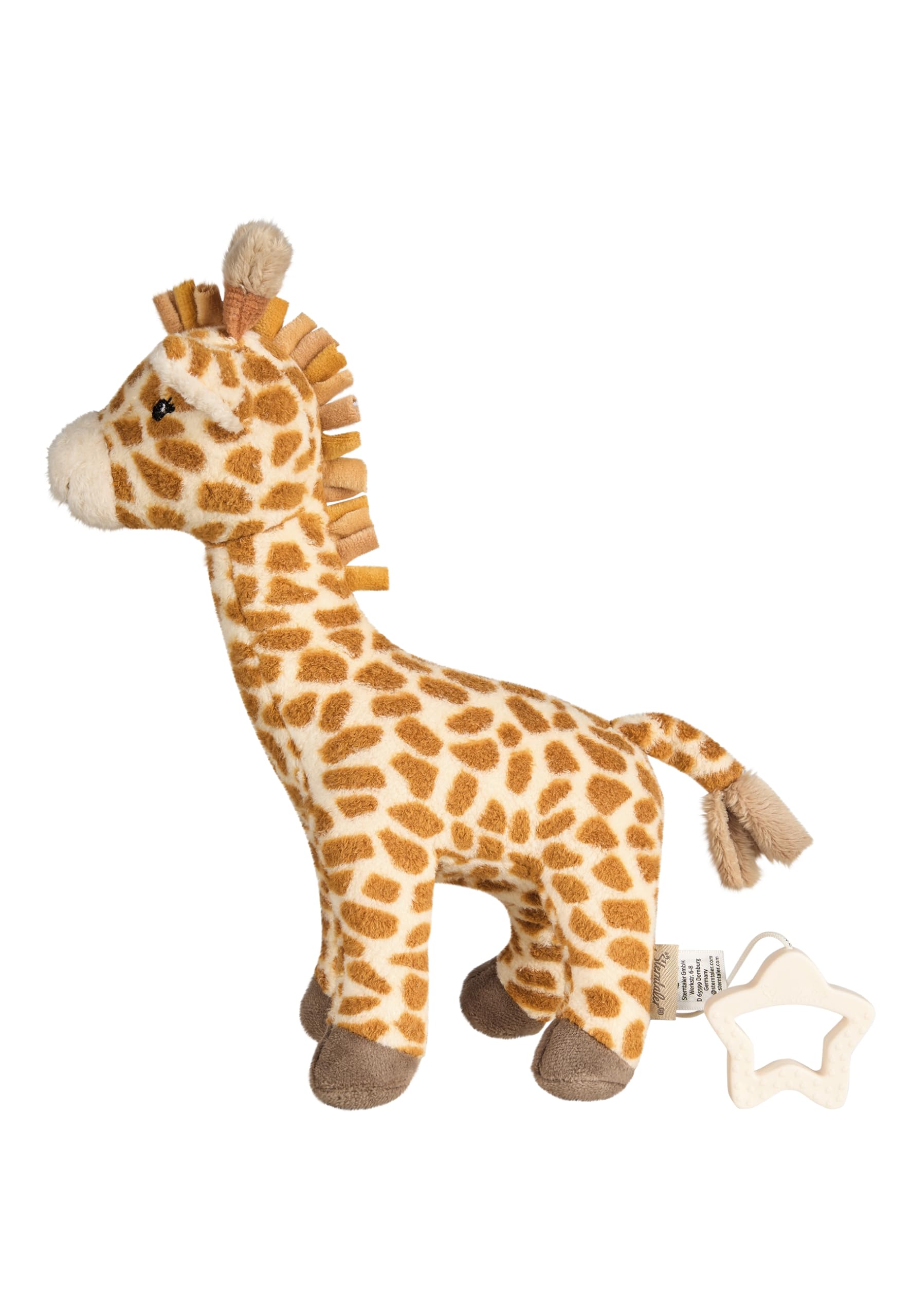 Sterntaler Carillon M Giraffe Kaya – Carillon in tessuto morbido – Carillon rimovibile – Melodia: Ninna ninna Brahms, pratica impugnatura a stella – aiuto per addormentarsi – regalo, dalla nascita