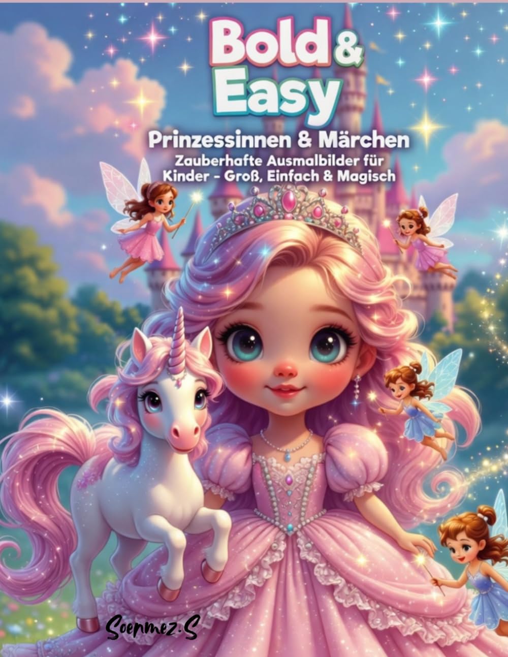 Bold & Easy Prinzessinnen & Märchen: Zauberhafte Ausmalbilder für Kinder – Groß, Einfach & Magisch