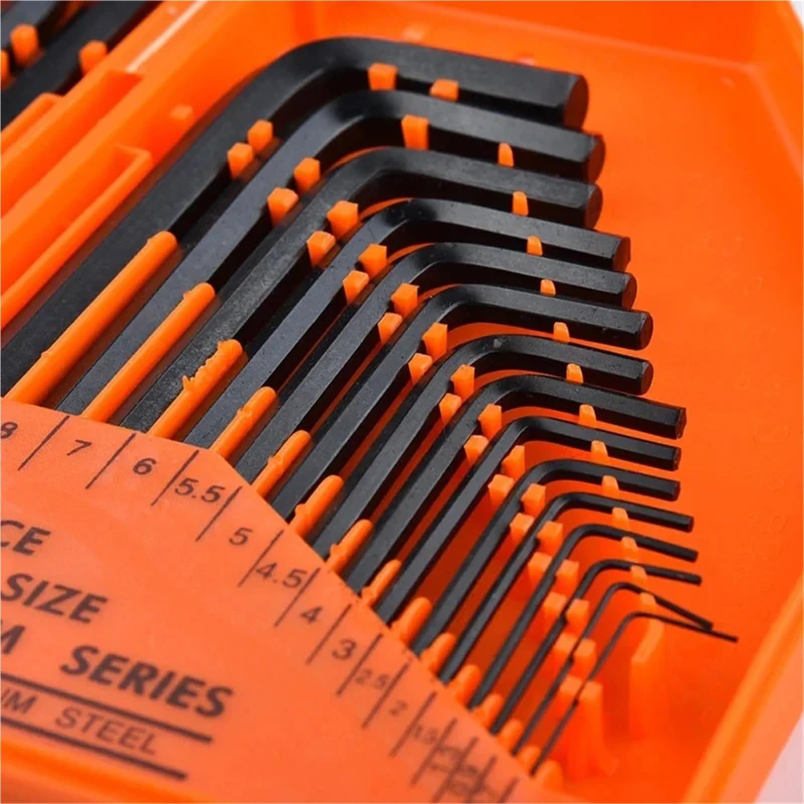 Set di chiavi a brugola da 30 pezzi con chiave esagonale da 0,028"-3/8" e 0,7mm-10mm con braccio lungo in acciaio al cromo-vanadio