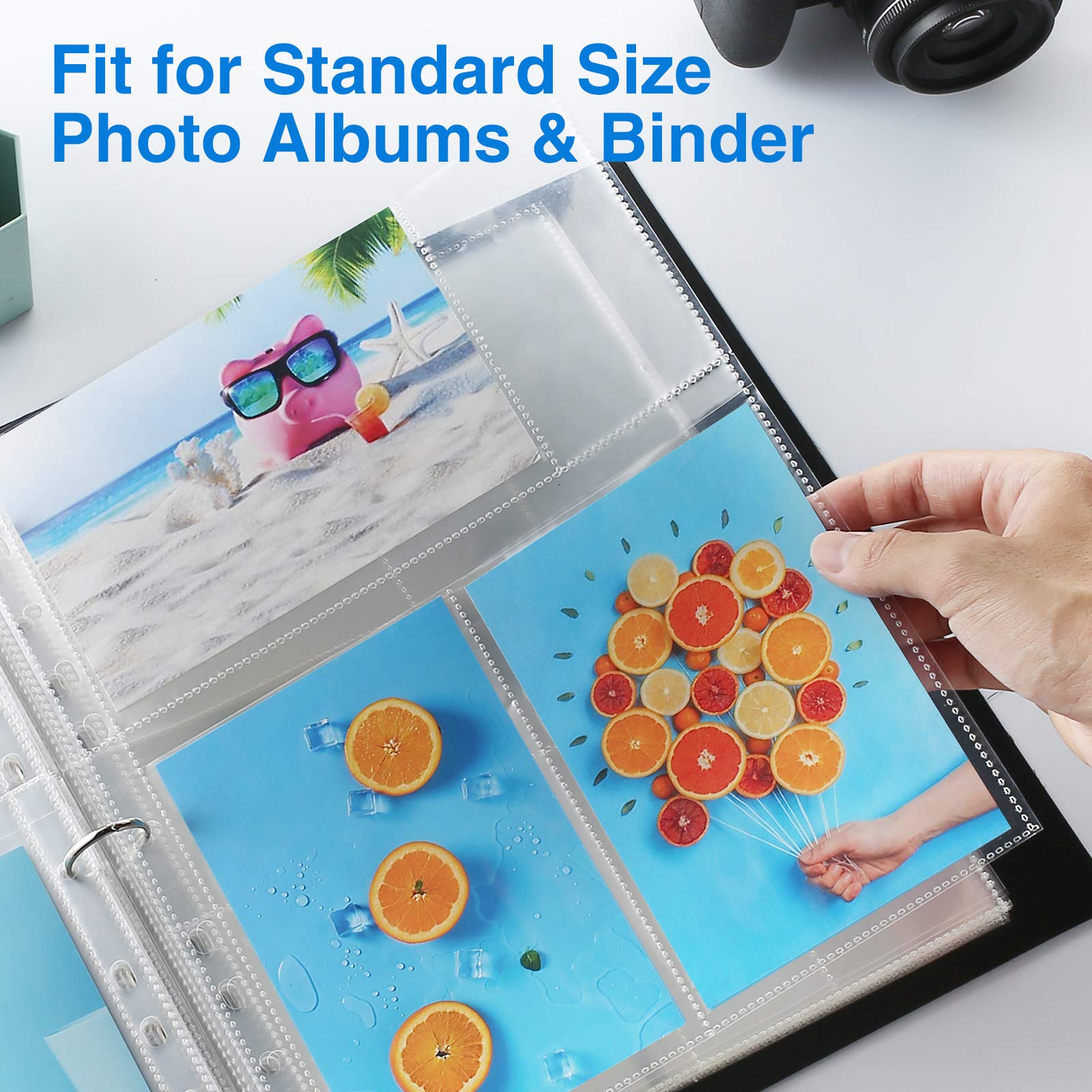 12 Mini Binder Pockets - Clear PVC Organization Pouches For Photos, Cards, Cash & Documents