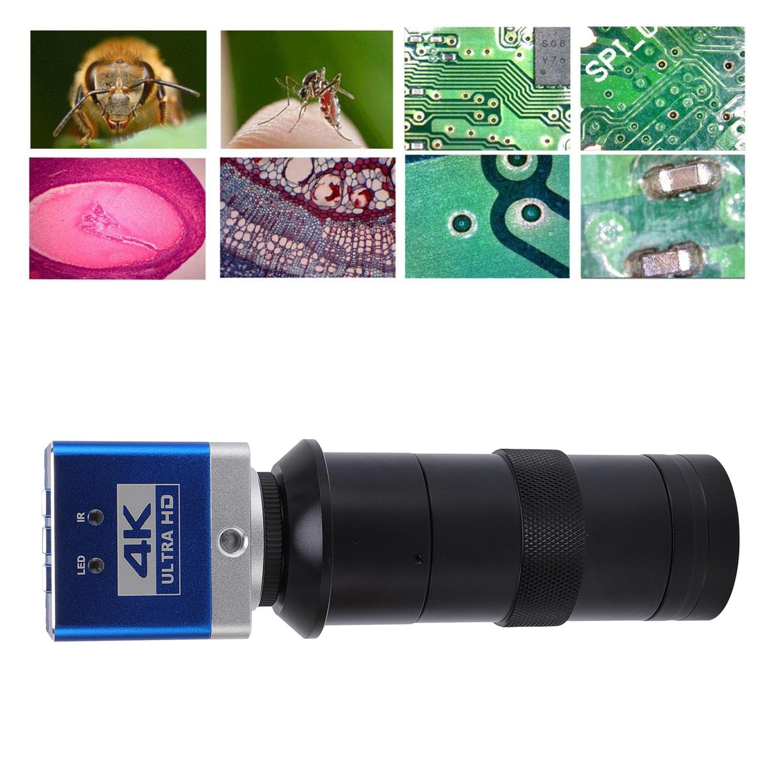 CHICIRIS 4K Mikroskopkamera mit 100X Optischem Zoom für Mikroskopie