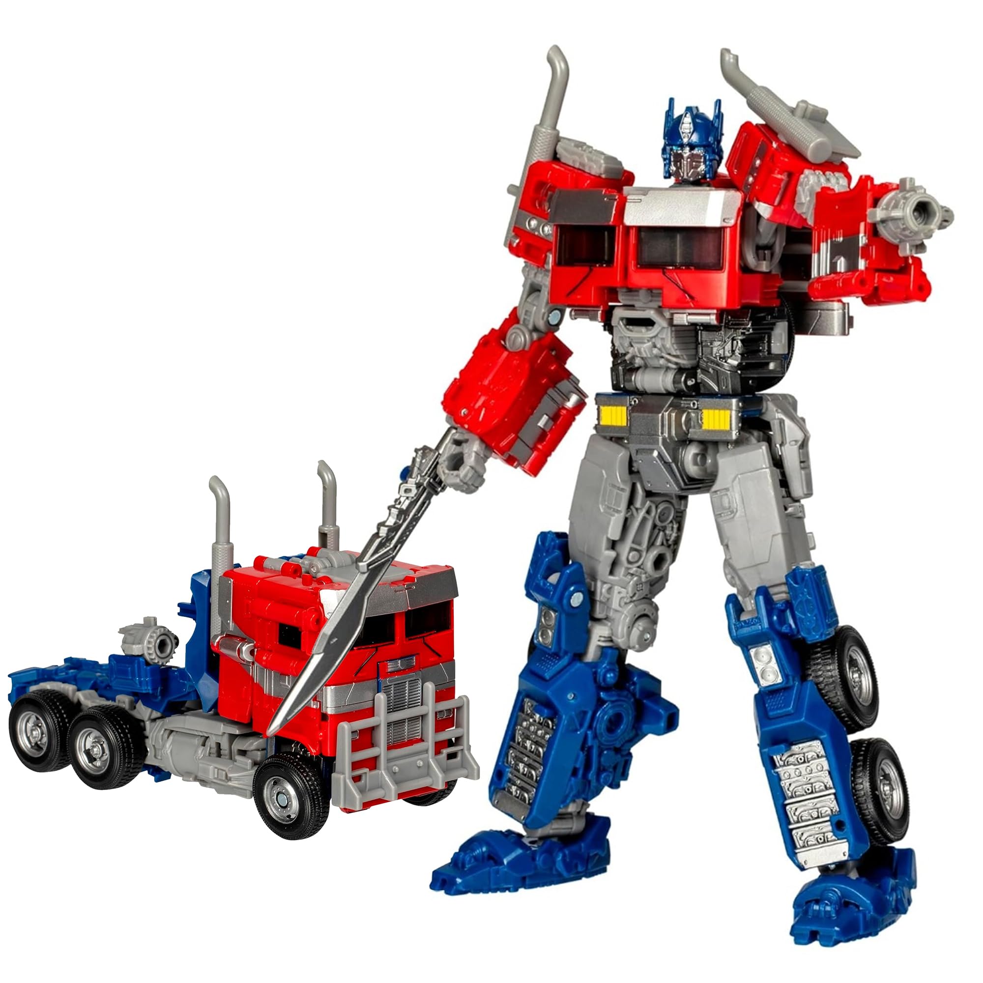 Kidology 2-in-1 Transforming Robot Truck Action Figure for Boys & Girls | Robot Car to Truck DIY Toy with Rotatable Head, Movable Hands & Adjustable Joints | STEM Building Play Set | Red & Blue-image-20