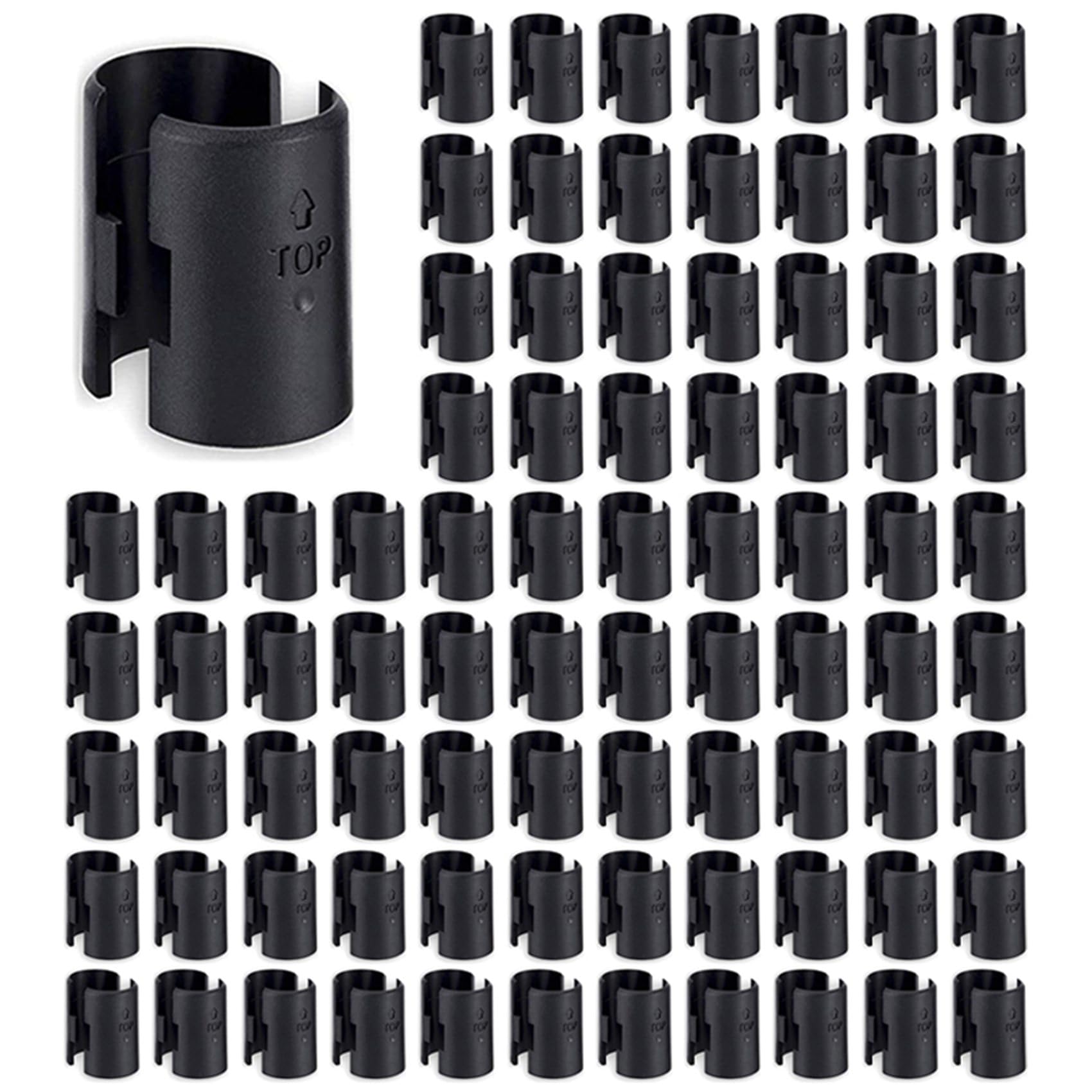 Jnchdghwa Black Wire Shelf Clips 1 Inch-Wire Shelving Shelf Lock Clips Wire Shelving Shelf Lock Clips For Wire Shelving System 400 Pack