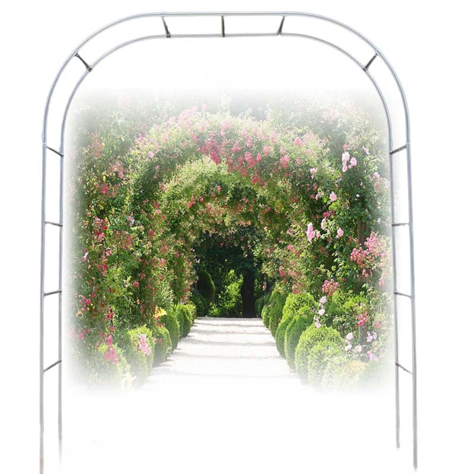 Gartenbogen aus Edelstahl – Außeneingang für Terrassen und Gärten, Sonnenschutz und Rostbeständigkeit, erhältlich in 120–300 cm Breiten, perfekt für Rankgitterstütze