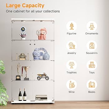 Amazon.com - Zevemomo Tempered Glass Display Cabinet with
