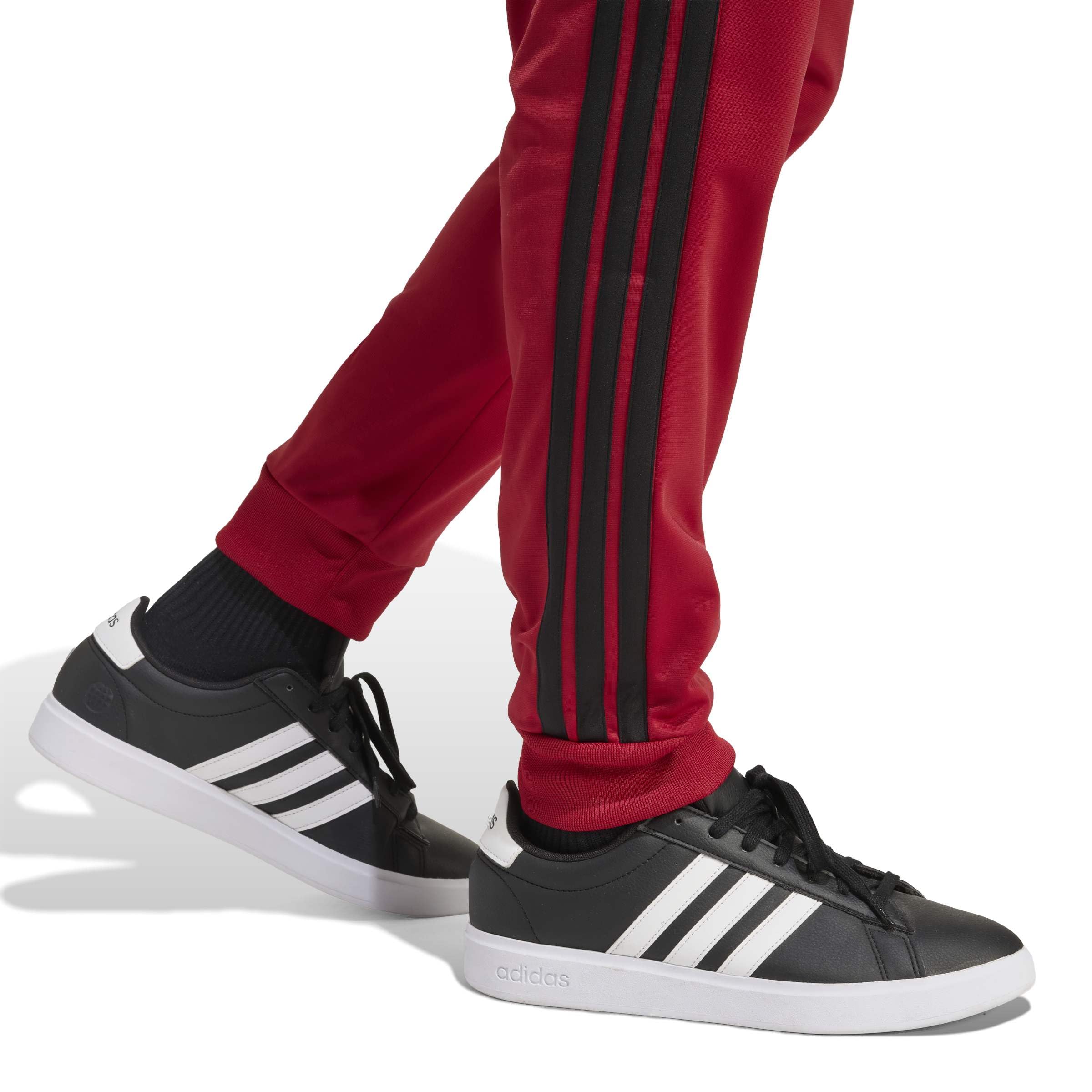 adidas Homme SPORTSWEAR BASIC 3 STRIPES TRICOT TRACKSUIT, active maroon, S