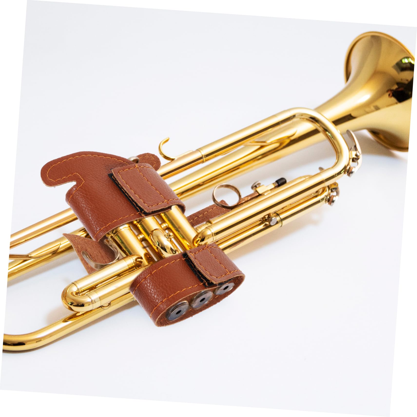 HEMOTON Simple Trumpet Piston Guard Horn Protective Sleeve Leather Case for Trumpet Pistons