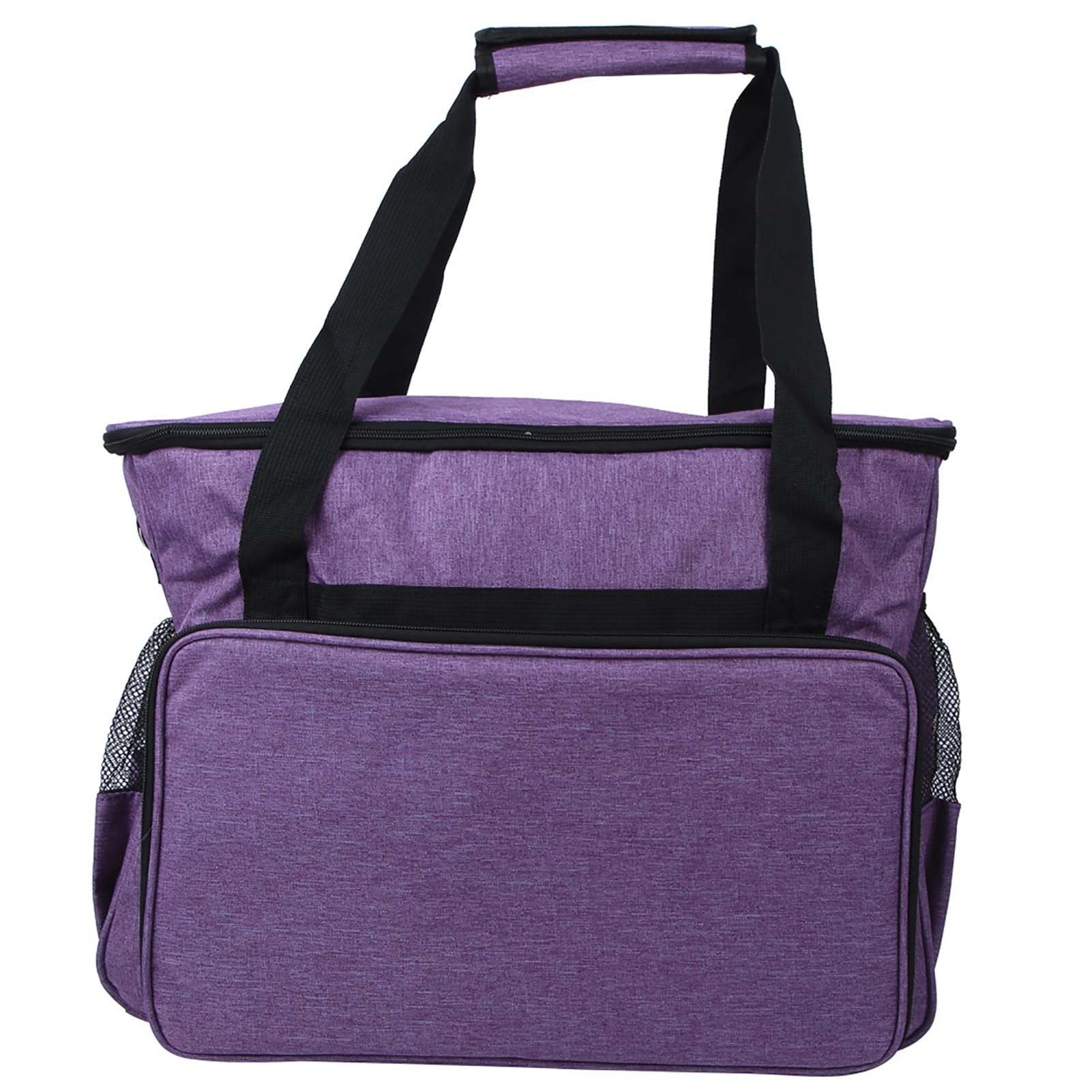Bolsa de almacenamiento de tejer 600D Oxford Beinting Agujas de tejido de tejido Crochet Hilador de hilo Organizador de lana (Púrpura)