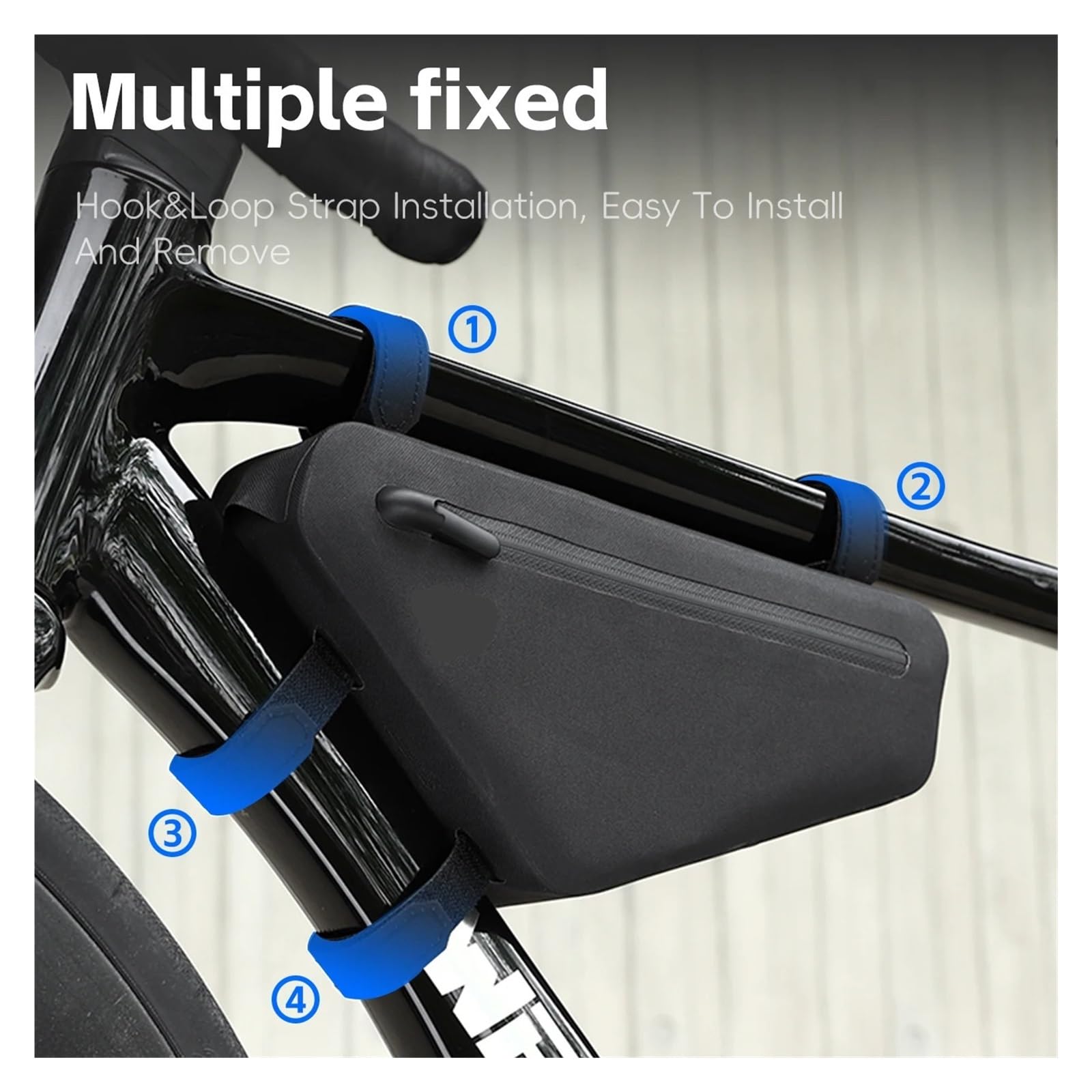 Borsa triangolare for bicicletta impermeabile 1 pezzo da 1,2 litri | Memorizza piccoli oggetti for il ciclismo quotidiano all'aperto.