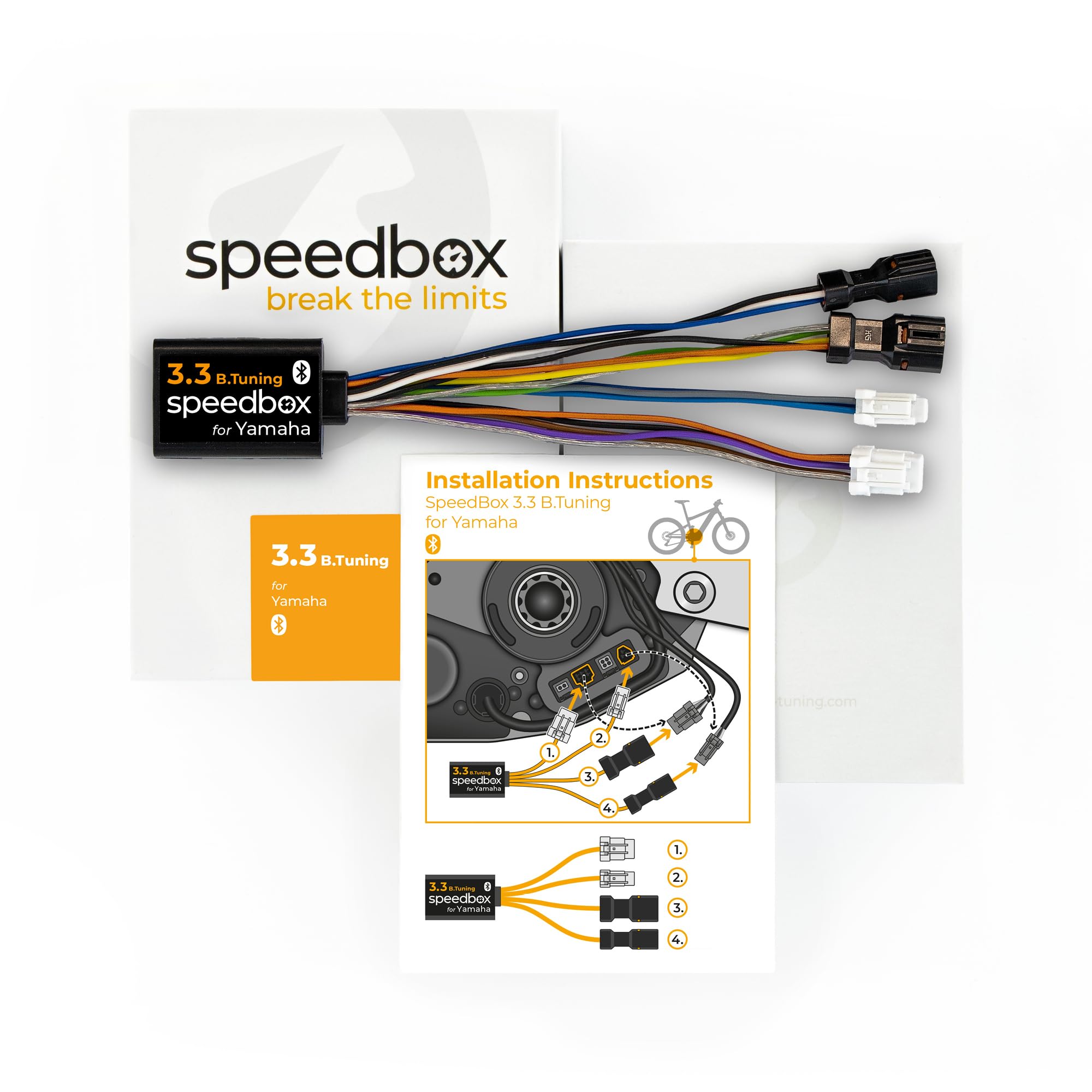 SpeedBox 3.3 B.Tuning Kompatibel mit Yamaha-Motoren PW-X3, PW-S2, YDX-Moro/E-Bike-Tuning-Chip mit Bluetooth/SpeedBox App