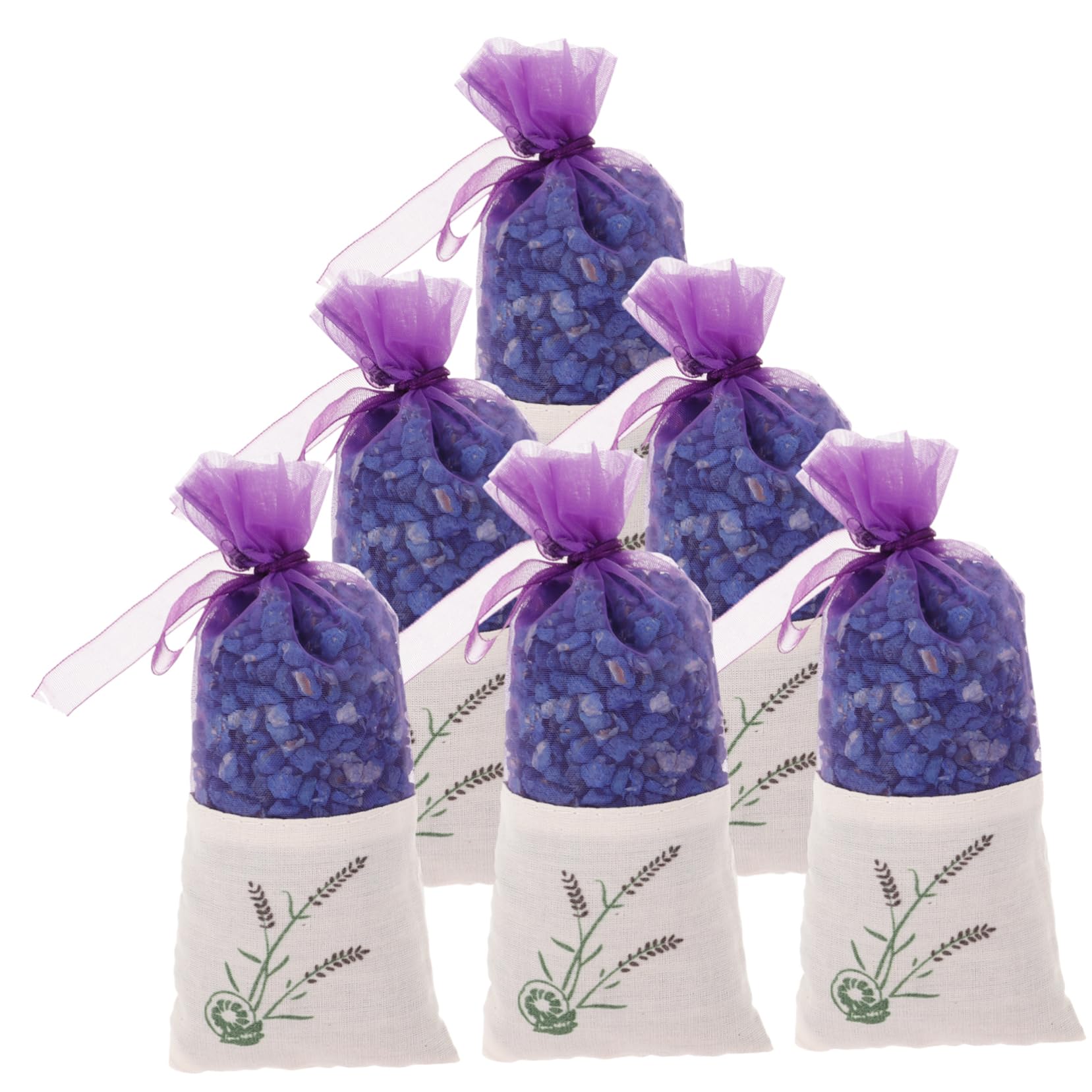 Sachet Parfumé Lavande 6 Pièces en Maille Minéral Nano