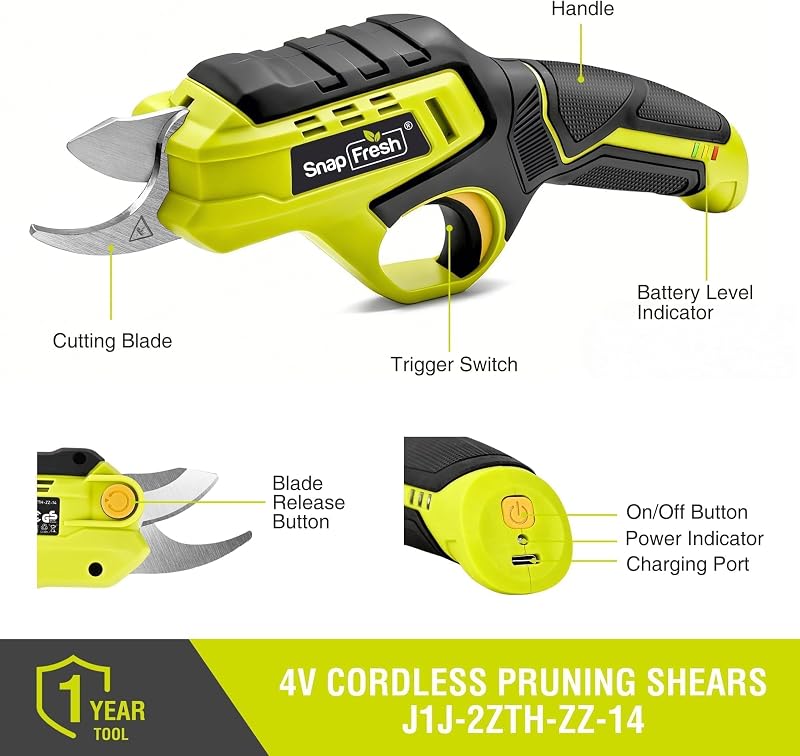 SnapFresh 4V Electric Pruning Shears – product photo 9 of 9