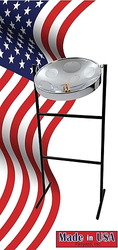 Miniatura 8 de Panyard Jumbie Jam - Kit de tambor de acero auténtico acabado cromado con soporte de tubo