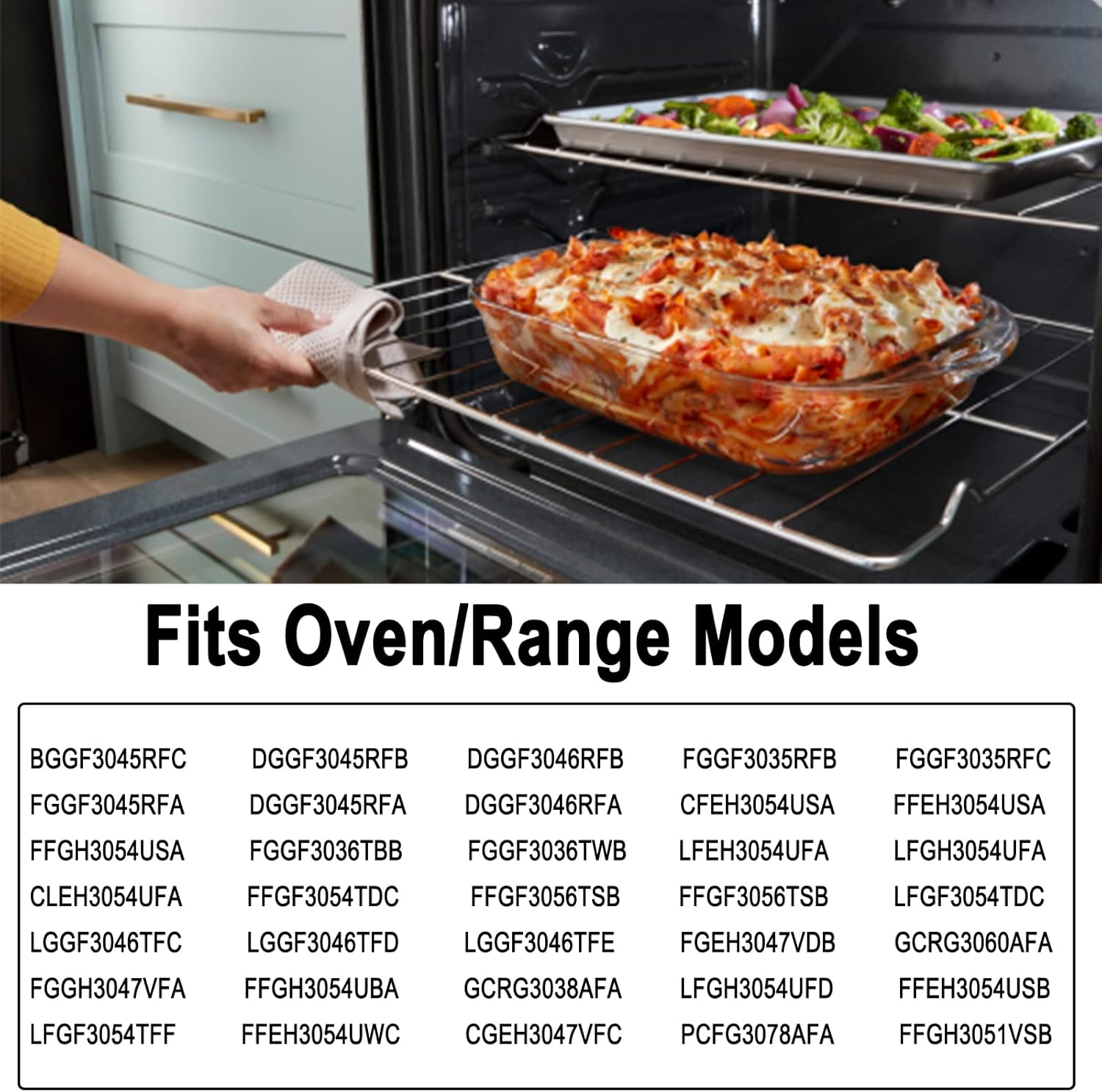 316403101 Gas Range Oven Door Gasket Seal Replacement (80" long/ 16 Mounting Clips) Compatible with Some Frigidaire, Kenmore, White Westinghouse and Ikea Ranges or Ovens