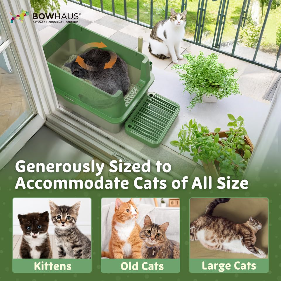 Arenero metálico XL cerrado para gatos BOWHAUS miniatura 3