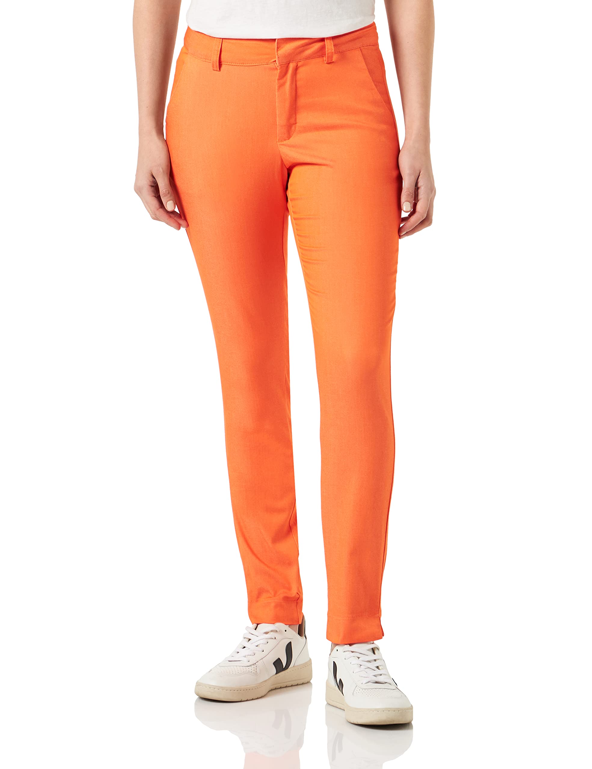 Kaffe Women's Kalea Chino Pant Pants, Vermillion Orange, 38