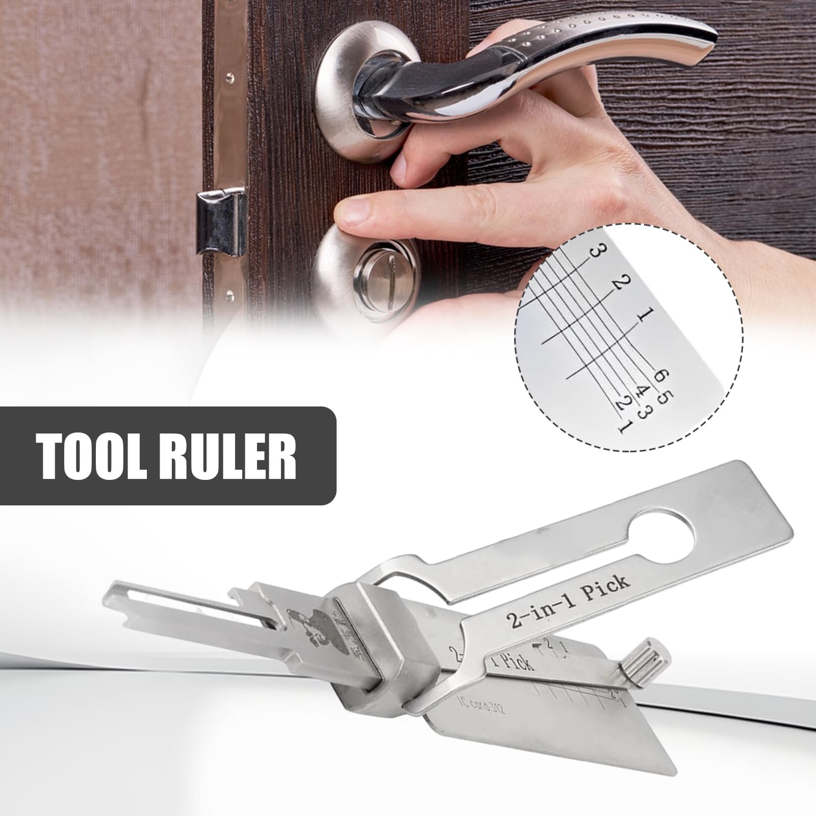 Stainless Steel Master Key Decoder klucz 2 w 1 automatyczny dekoder narzędzie do wytrychania kluczy profesjonalne