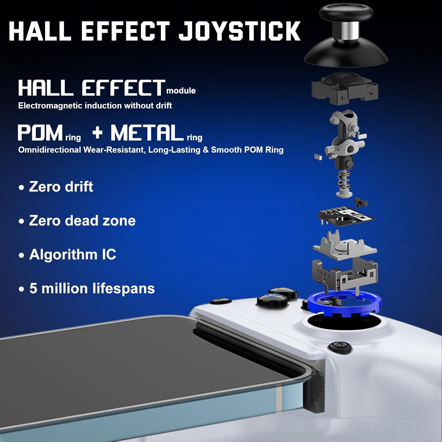 Joso D10 Phone Game Controller For iPhone/Android/Pc/Switch With Hall Effect Joysticks/Hall Trigger Play COD, Genshin Impact Android Game Controller Support Cloud Gaming/PS Remote Play White 7 71DEBO79U9L. AC SL1500