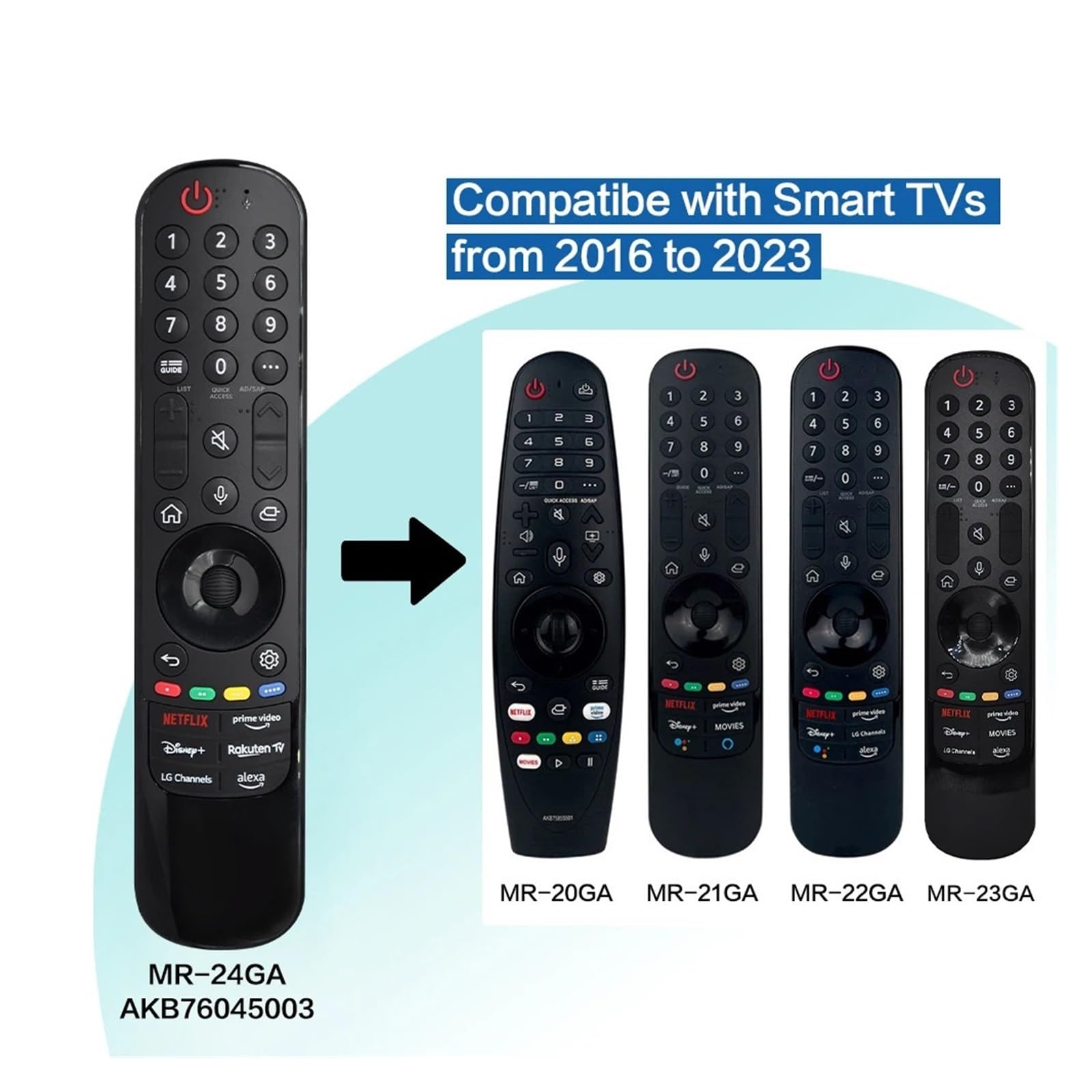 Telecomando vocale intelligente MR24GA AKB76045003 for TV 43NANO81T6A Smart TV OLED con funzione vocale e puntatore