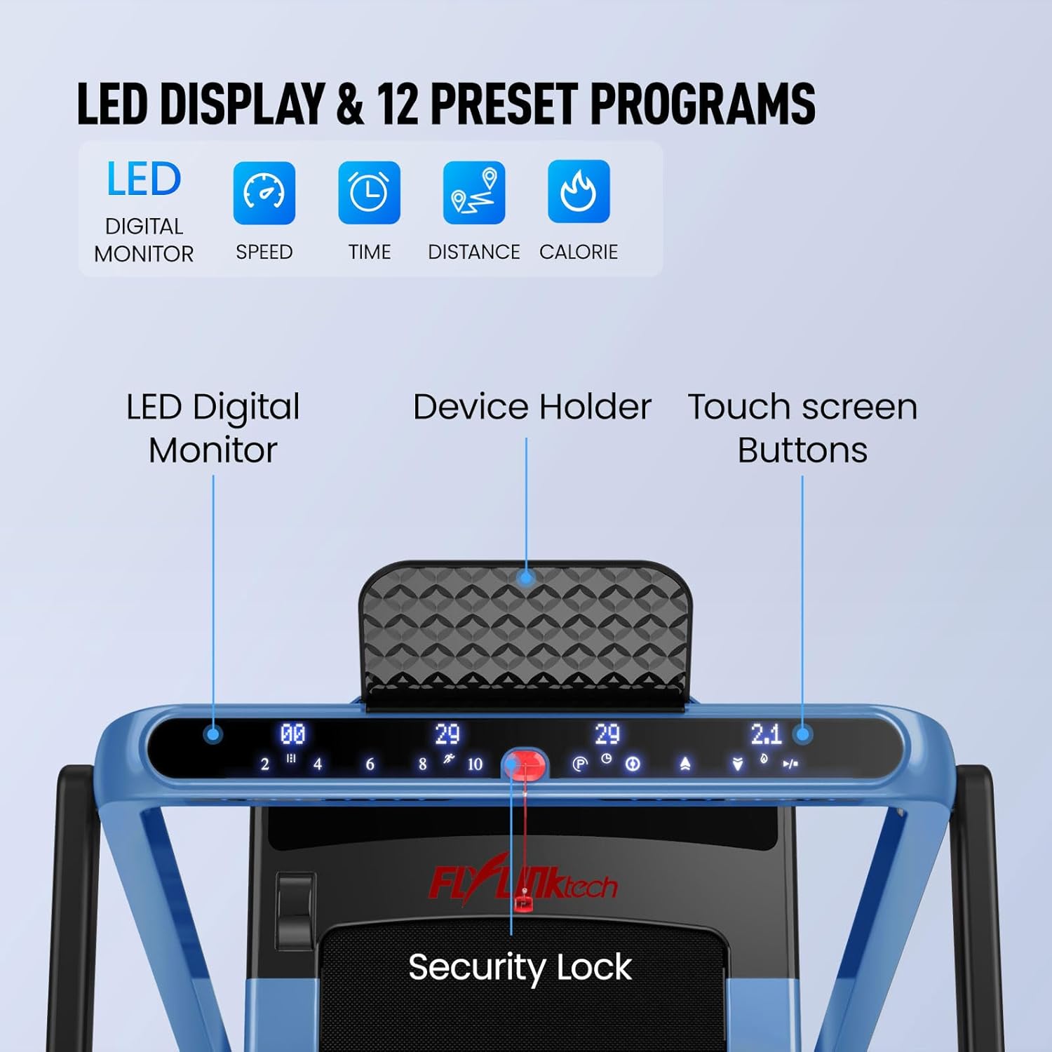 FLYLINKTECH JF-H-40DC Treadmill LED Display and Controls