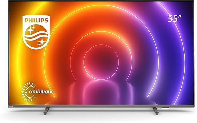Philips 55PUS8106/12 55-Inch 4K LED TV | Ambilight, UHD & HDR10+ | Dolby Vision & Dolby Atmos | Google Assistant Compatible