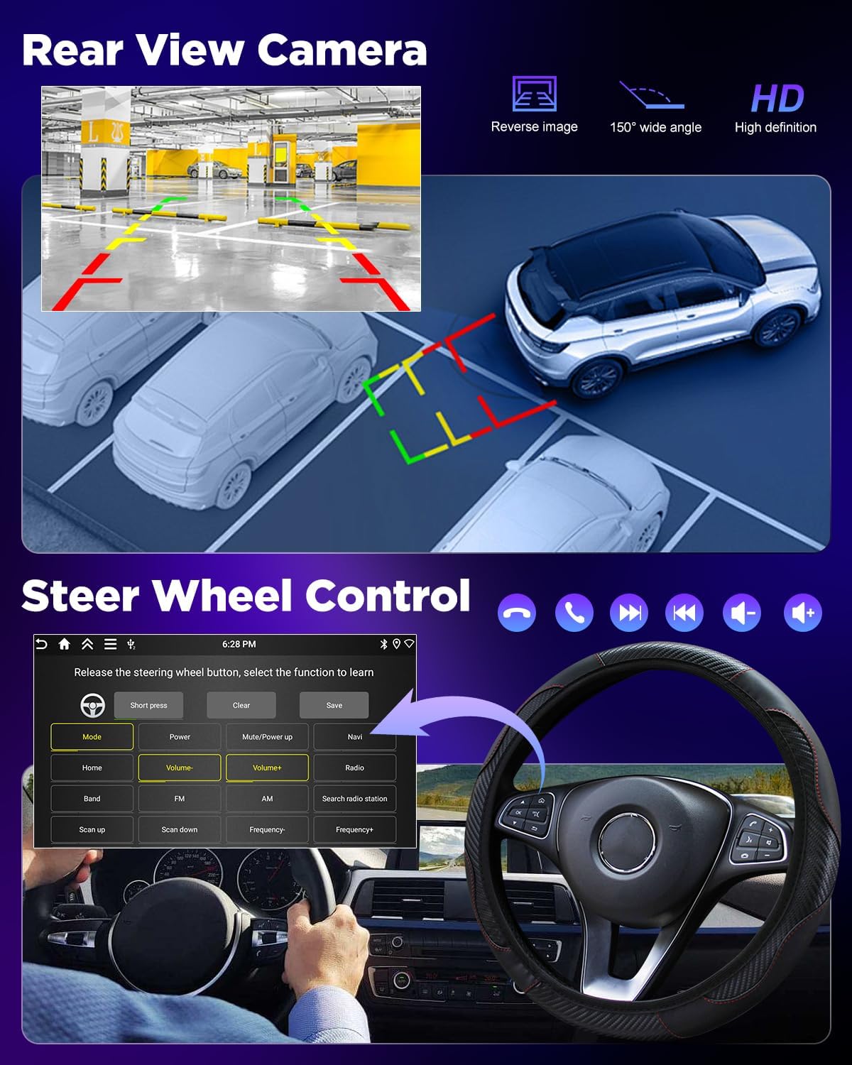 NHOPEEW 4+128G Android Radio para Coche para VW T5 Multivan 2008-2015 con Carplay Android Auto - Pantalla de 9 Pulgadas Compatible con WiFi GPS + Cámara de Marcha atrás