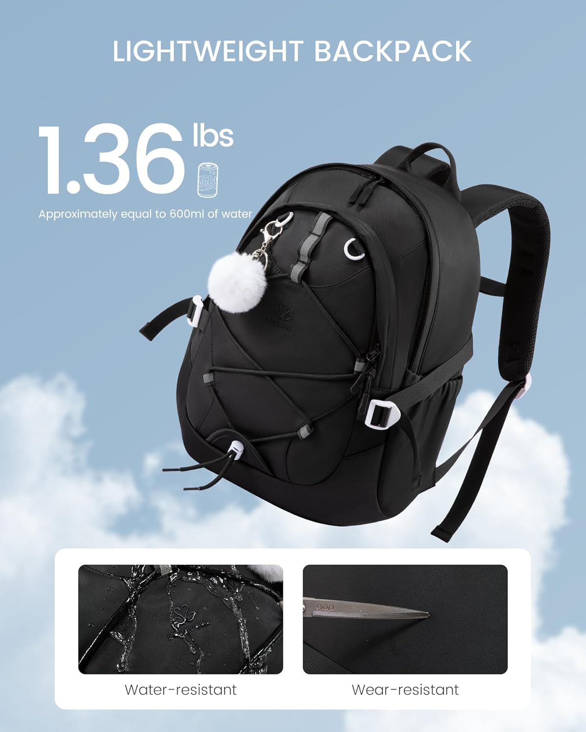 LOVEVOOK School Backpack for Teen Girls, Waterproof Student Backpack Purse, Cute Kid Bookbag with Chest Strap, Back to School Backpacks Fit 15.6 Inch Laptop, College Travel Back Pack Casual Daypack