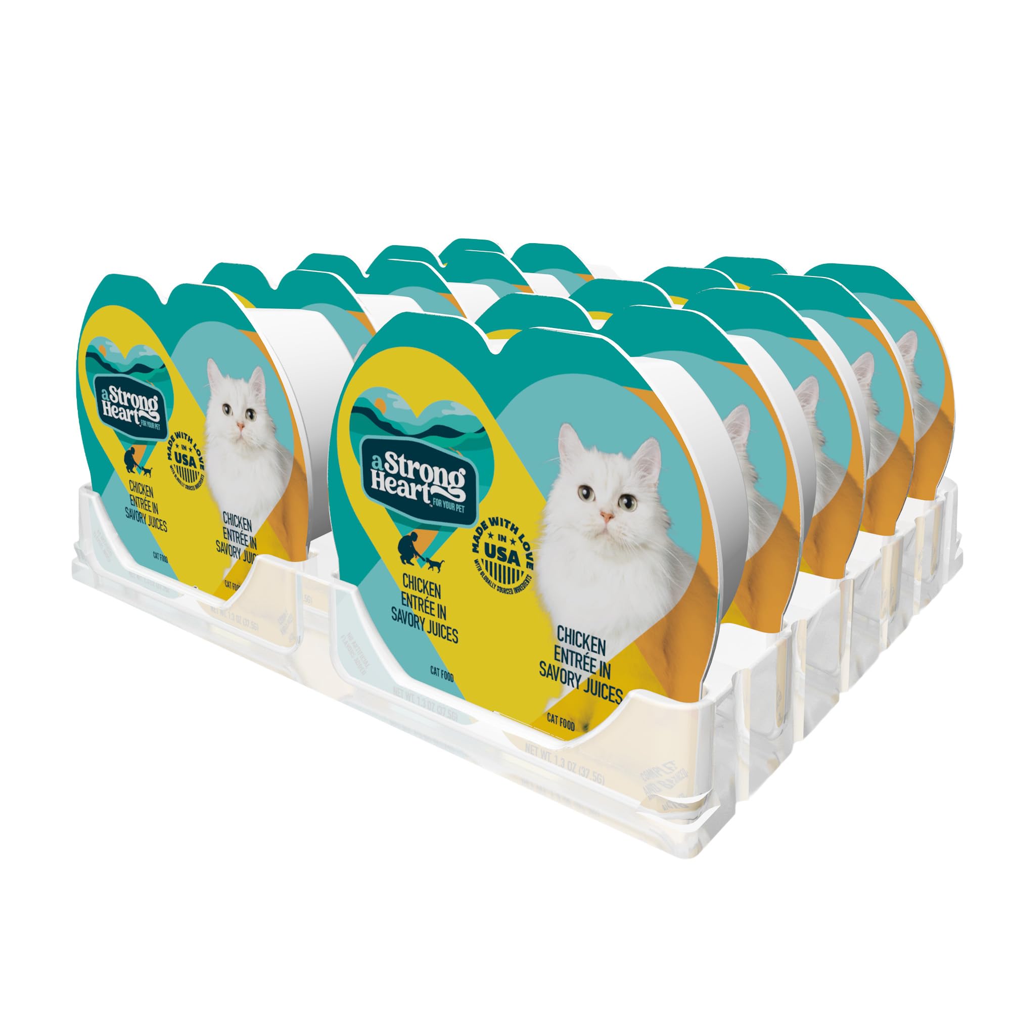 Amazon.com : A Strong Heart Split Cup Wet Cat Food, Chicken Entree