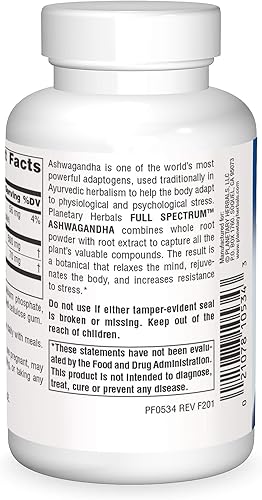 Miniatura 7 de Planetary Herbals Ashwagandha cereza espectro completo de 002 oz de invierno PF0535 1 1