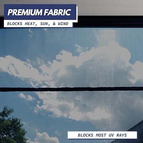 Miniatura 10 de NAIMORUI Pantalla para toldo de autocaravana con cremallera, pantalla frontal de toldo de autocaravana de 9 x 15 pies x 3 pies, malla negra,