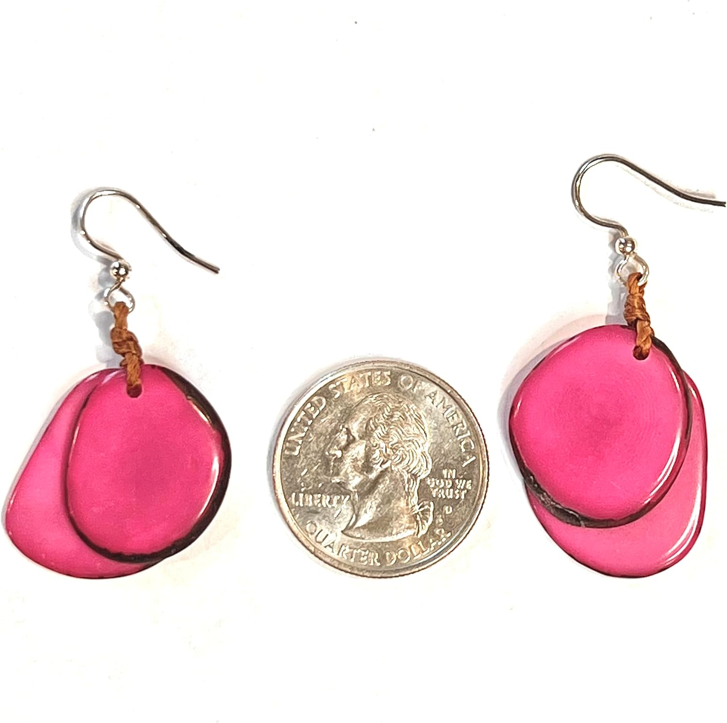 Earth Accessories Lightweight Boho Earrings for Women | Tagua Nut, Surgical Stainless Steel, Drop Dangle Earrings | Eco-Friendly - Image 5