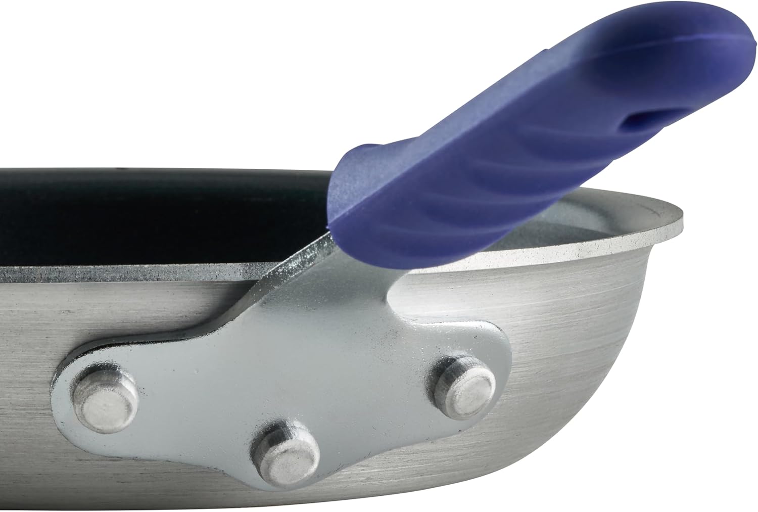 Winco AFPI-8NH, 8-Inch Induction Ready Aluminum Fry Pan with Non-Stick Coating, Frying Pan with Silicone Sleeve