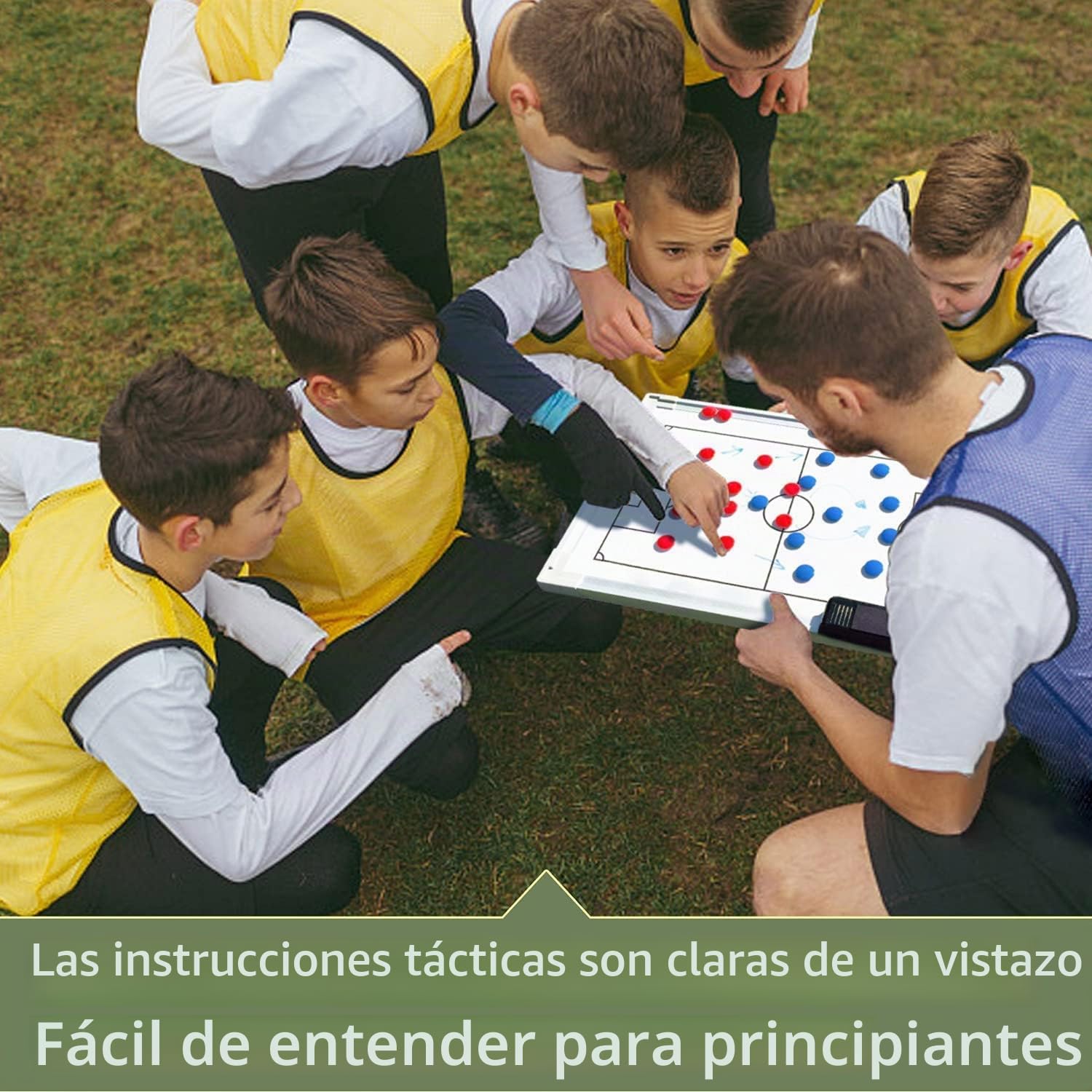 BWKJMY Tabla magnética de doble cara para entrenadores de fútbol de 45 x 30 cm | Manager Coach Tactics Board Equipo de Asistente de Entrenamiento Tablero Táctico – Incluye imanes, bolígrafo y borrador