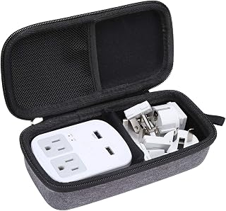 Aproca Case Compatible with Ceptics World Travel Adapter Kit, Portable Storage Bag for Accessories -Grey (Case Only)