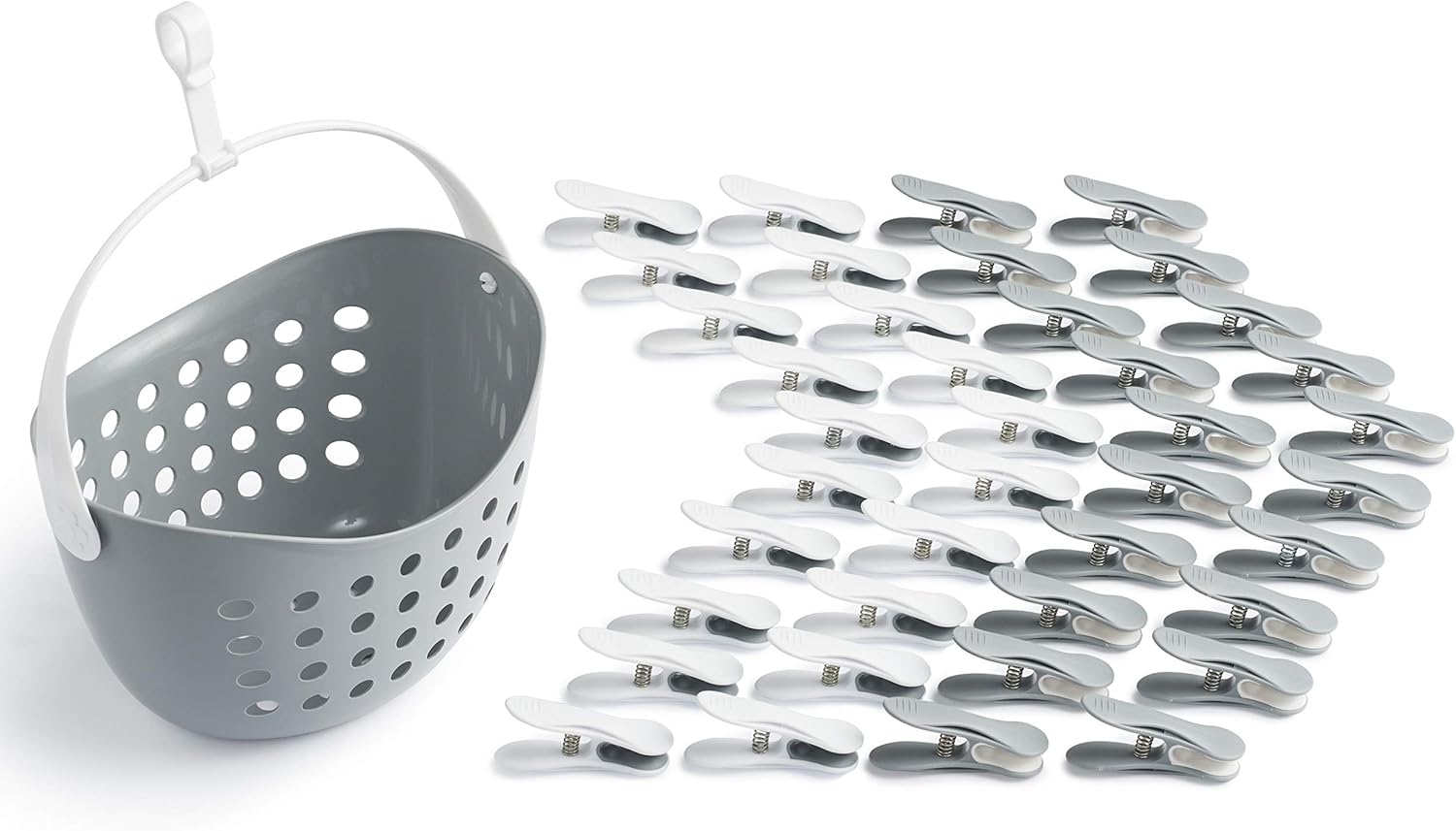 culiclean Clothes Pegs for Washing Line, Clothes Peg and Bag Set including Peg Basket for Washing Line