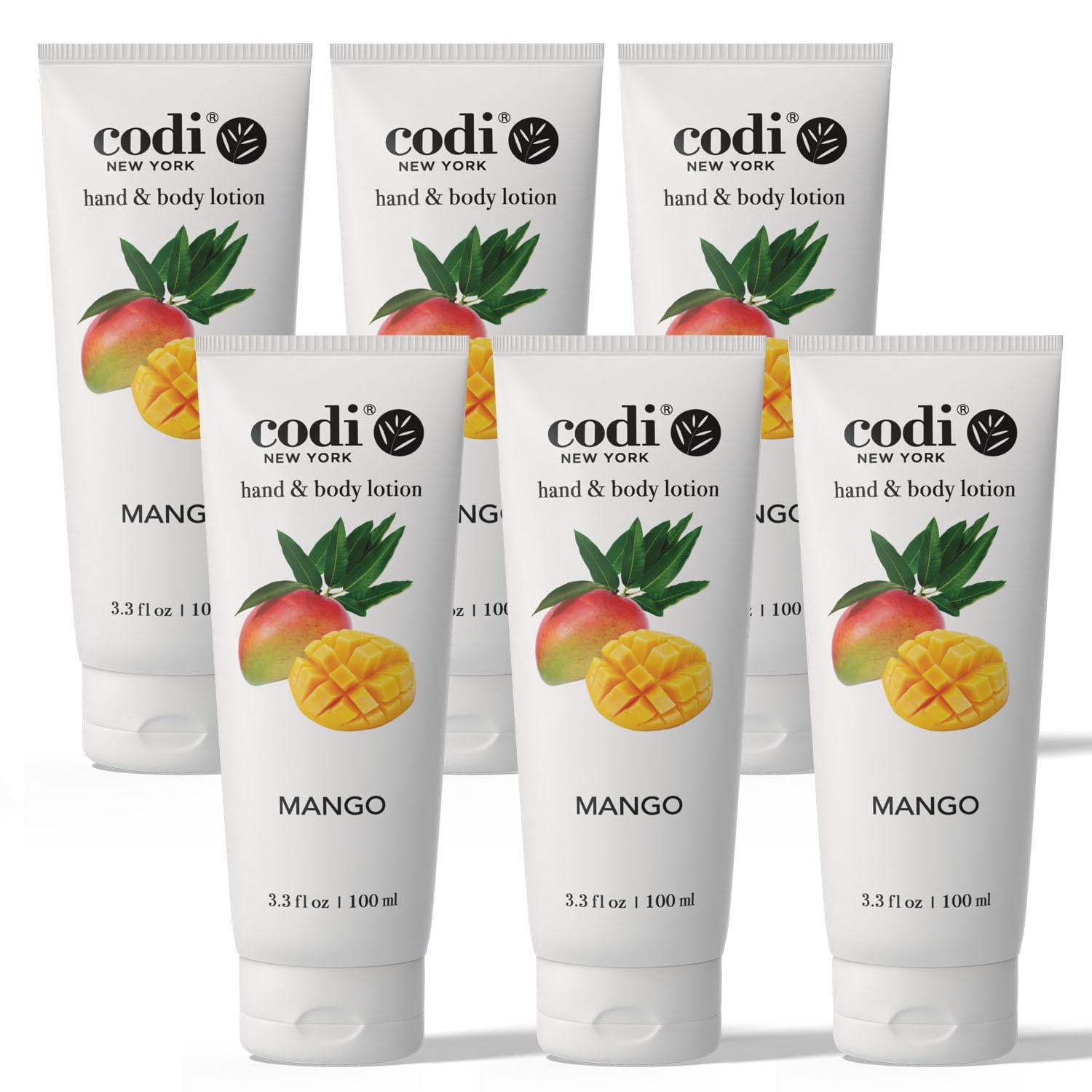 CodiNCodi Hand & Body Lotion – 100 ml (3.38 Fl Oz) Pack of 6 – Moisturizer with Natural Extracts – Hydrating, Non-Greasy Formula for All Skin Types (3.38 Fl Oz (Pack of 6), Mango)