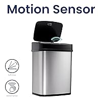 Vista 2 de Ninestars DZT-12-5 - Bote de basura automático, para dormitorio o baño, se abre sin tocarlo, con sensor de movimiento infrarrojo