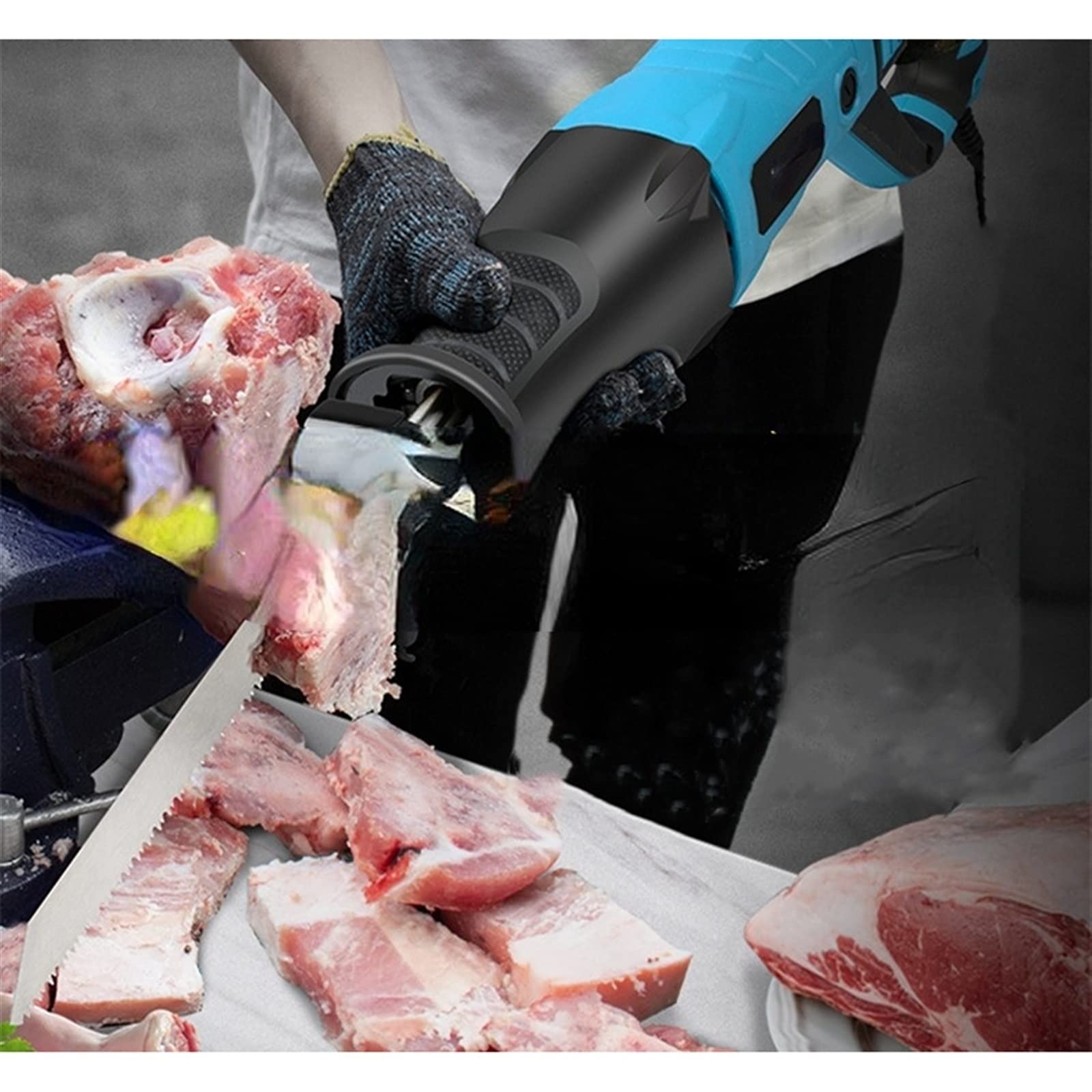 Cortadora de Huesos Manual pequeña para el hogar, máquina cortadora de Carne y Costillas, Sierra eléctrica para Huesos, Herramienta de Corte de Sierra de Cadena
