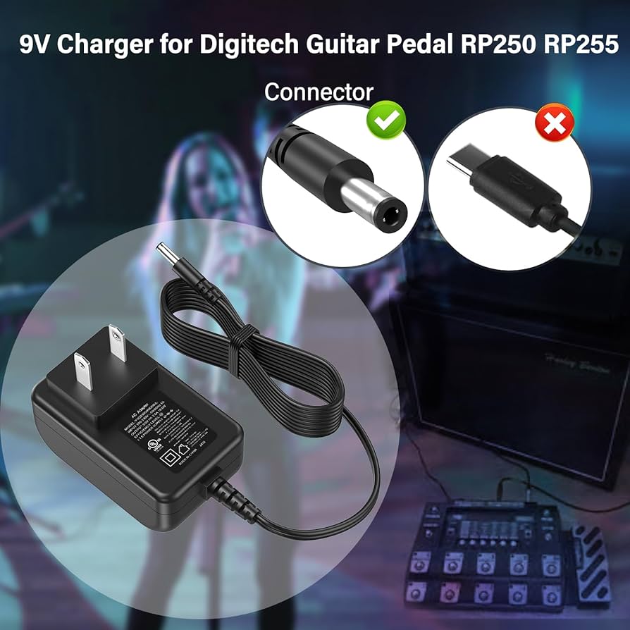 Amazon.com: 9V Guitar Pedal Charger Replacement Compatible with