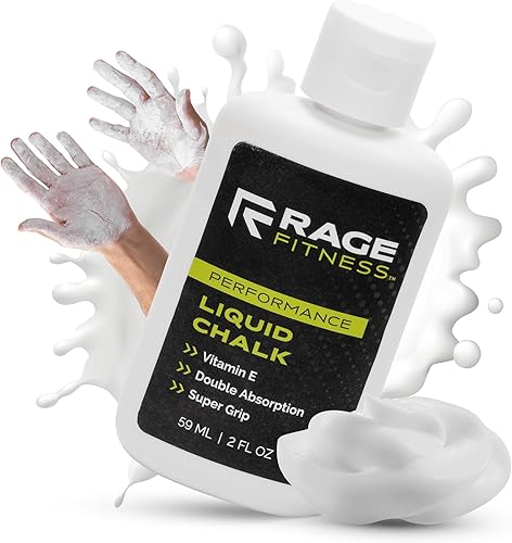 Rage Fitness Gym Liquid Chalk, Magnesium Carbonate Athletic Chalk for Excellent Grip, Gym Workout Grip Chalk, Weightlifting, Gymnastics