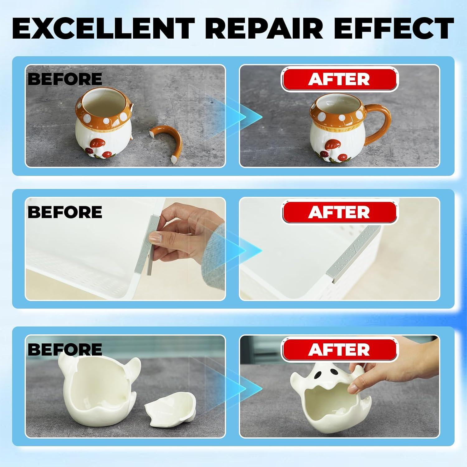 Thin Super Glue 60 Gram, All Purpose Clear Liquid CA Glue Repair Wood Ceramic Glass Plastic, Heavy Duty Cyanoacrylate Adhesive for 3D Print PLA Shoe Metal, Strong Bond and Instant Superglue