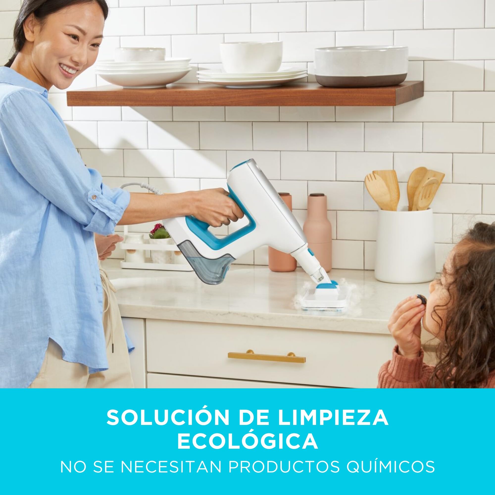 BLACK+DECKER Steam-Mop SteamSystem 1500W Multifunción con 10 Accesorios, BHSM15FX10-QS