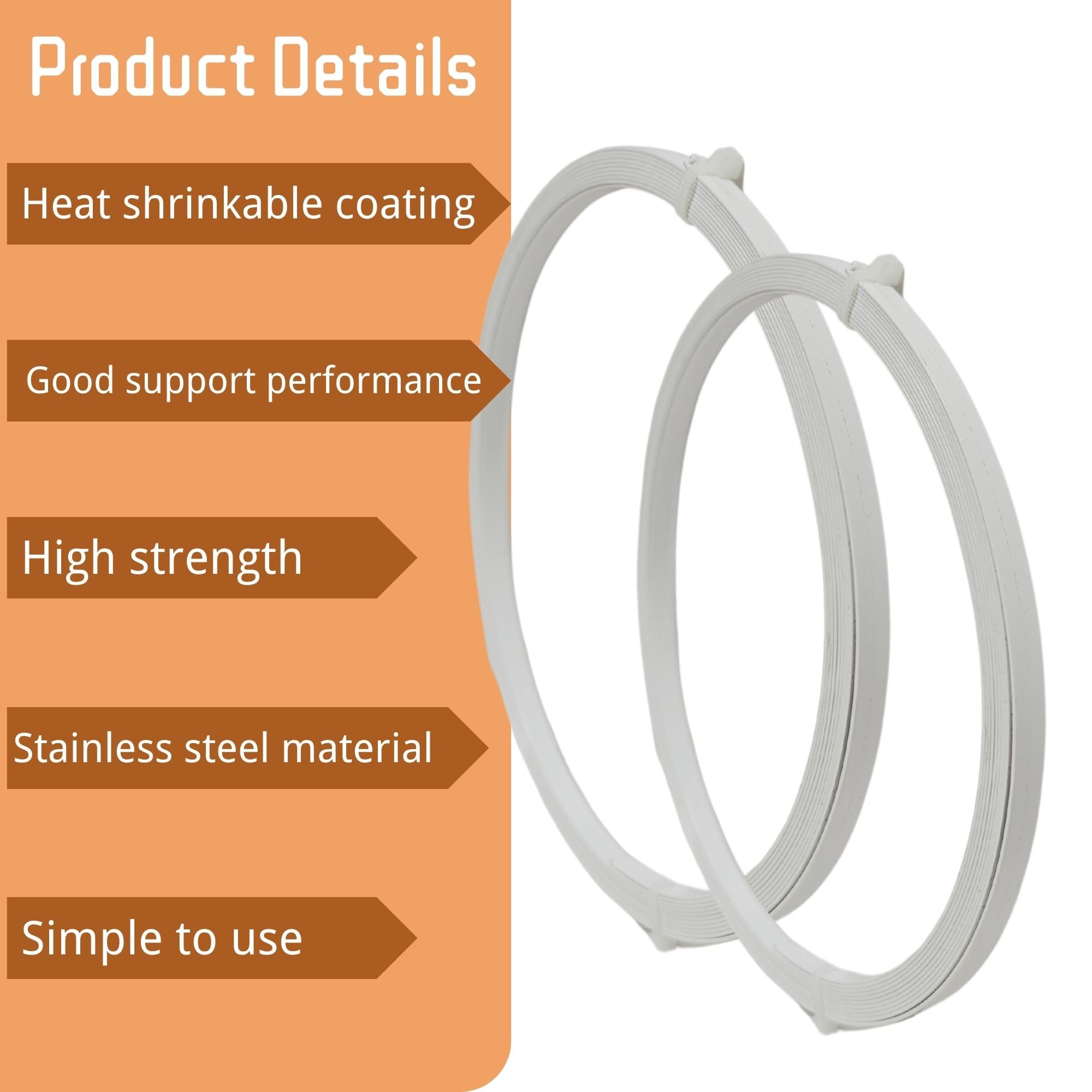 Deshuesado de acero para coser, corsé de resorte blanco para hacer vestidos, faldas, corsés, ropa interior (11 pies)
